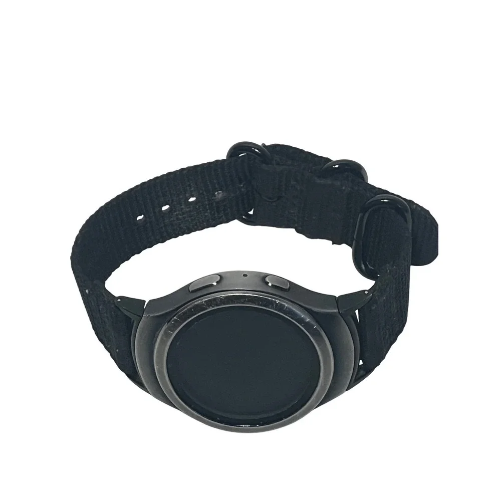 Samsung Gear S2 SM-R720 Smartwatch‎ Black Stainless Steel Nylon Strap Wearable